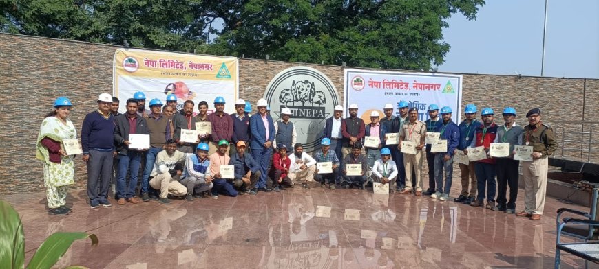 नेपा लिमिटेड में औद्योगिक सुरक्षा दिवस: शपथ, सम्मान और सुरक्षा संस्कारों से गूंजा परिसर