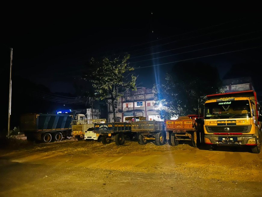 सुरोखी पंचायत में अवैध रेत परिवहन पर प्रशासन की सख्त कार्रवाई, वाहन जब्त