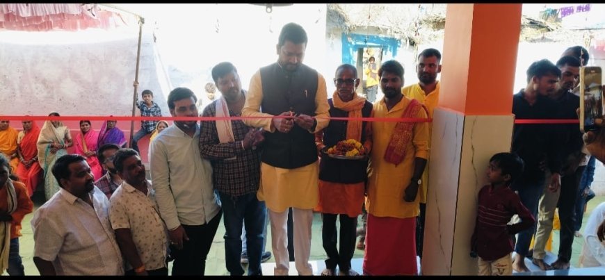 शिव मंदिर प्राण प्रतिष्ठा व शीतला मंच के भूमिपूजन में शामिल हुए विक्रांत सिंह