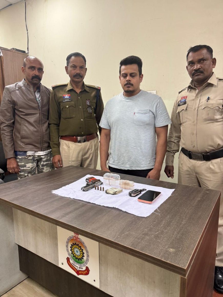 रायपुर में एमडीएमए, पिस्टल और जिंदा कारतूस के साथ कुख्यात आरोपी गिरफ्तार