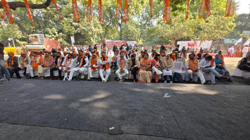 हिंदू राष्ट्र की मांग को लेकर शिवसेना छत्तीसगढ़ का दिल्ली में एकदिवसीय धरना प्रदर्शन