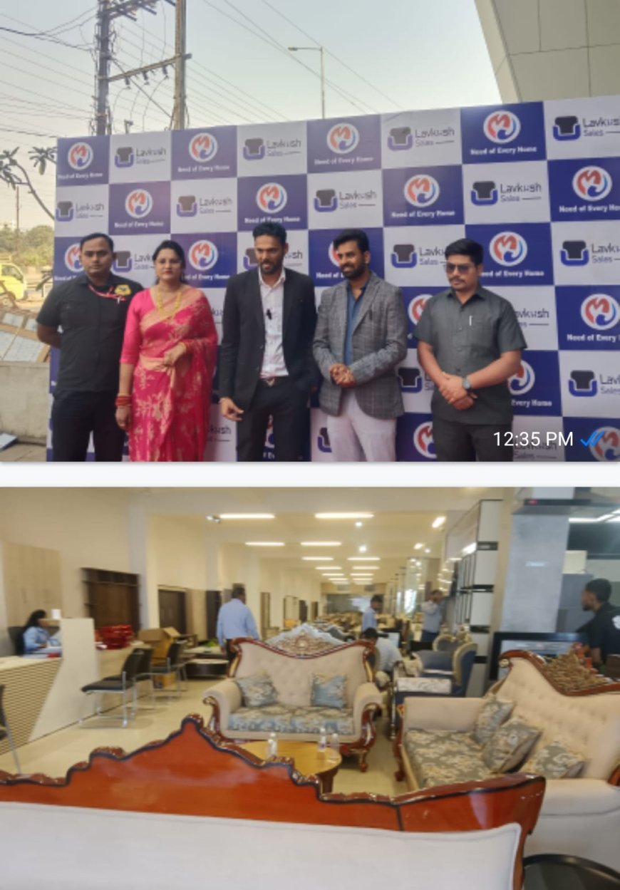 लवकुश फर्नीचर सेल्स का रायपुरा रिंग रोड में हुआ भव्य उद्घाटन