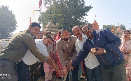 बांकीमोंगरा शिव मंदिर प्रांगण में श्रद्धालुओं की सुविधा हेतु शेड निर्माण का भूमिपूजन