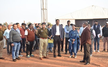 बालोद के दुधली में राष्ट्रीय रोवर रेंजर जंबूरी की तैयारियों का संभागायुक्त व आईजी ने लिया जायजा