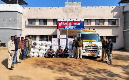 महासमुंद में एंबुलेंस से गांजा तस्करी का भंडाफोड़, 5 क्विंटल 20 किलो गांजा के साथ 3 अंतर्राज्यीय तस्कर गिरफ्तार