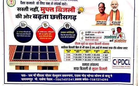 सस्ती नहीं, मुफ्त बिजली की ओर बढ़ता छत्तीसगढ़, जनकल्याण से रच रहा विकास की नई इबारत