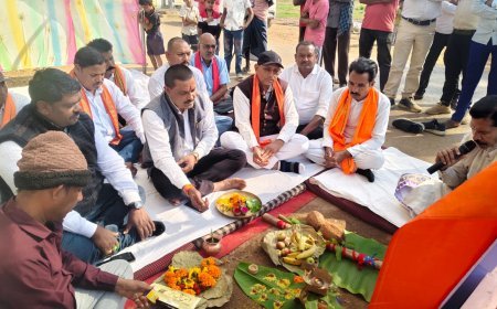 मुख्यमंत्री गौरव पथ योजना के तहत नेवारी एवं मोहगांव में 83.30 लाख की सीसी सड़क का भूमिपूजन