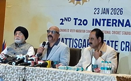 रायपुर में भारत बनाम न्यूज़ीलैंड T20 महामुकाबला 23 जनवरी को, CSCS की प्रेस वार्ता में तैयारियों की जानकारी