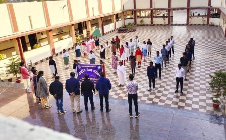 कृषि महाविद्यालय बेमेतरा में देशभक्ति के वातावरण में सामूहिक ‘वंदे मातरम्’ गायन संपन्न