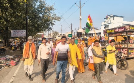 कलश यात्रा के साथ श्री लिंग महापुराण कथा अमृत का हुआ शुभारंभ