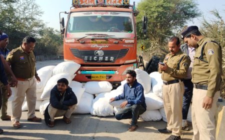 महासमुंद में बड़ी कार्रवाई: कोमाखान थाना क्षेत्र से 4.75 करोड़ का 950 किलो गांजा जप्त, 2 अंतर्राज्यीय तस्कर गिरफ्तार