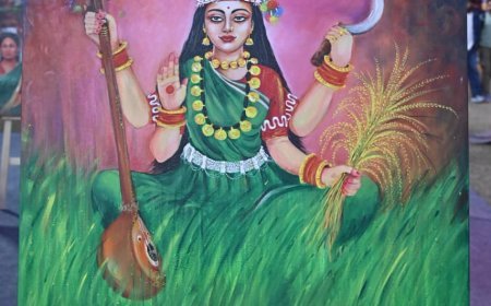 रायपुर साहित्य उत्सव 2026: सुरेंद्र दुबे मंडप में चित्रकला के माध्यम से उभरी छत्तीसगढ़ की सांस्कृतिक आत्मा