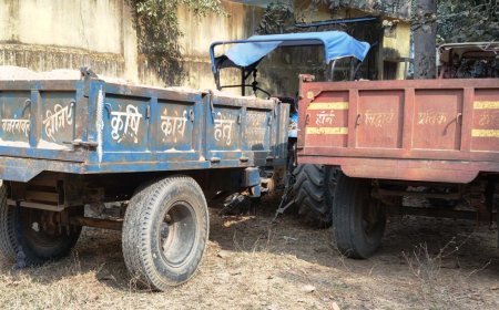 अवैध रेत उत्खनन पर प्रशासन की सख्ती, बलरामपुर में 02 ट्रैक्टर जब्त