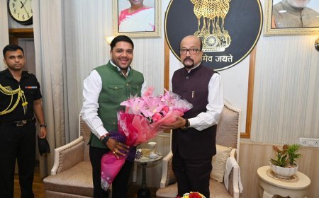 अतुल पर्वत ने राज्यपाल रमेन डेका से की सौजन्य मुलाकात, भिलाई इस्पात संयंत्र कर्मचारियों की समस्याओं पर हुई चर्चा