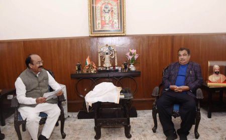 उप मुख्यमंत्री अरुण साव ने नितिन गडकरी से की मुलाकात, छत्तीसगढ़ की प्रमुख सड़क परियोजनाओं को मिली गति