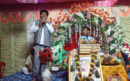 ग्राम टायंग में श्रीमद्भागवत कथा का भव्य आयोजन, छाया विधायक महेश साहू की उपस्थिति से भक्तिमय हुआ वातावरण