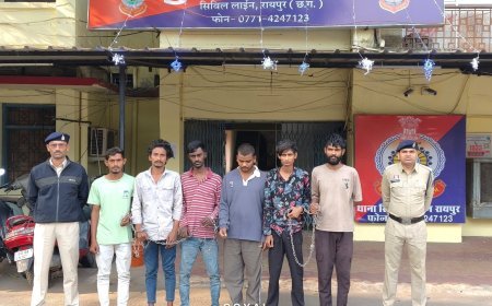 डकैती की योजना बनाते आधा दर्जन आरोपी गिरफ्तार, तलवार-डंडा, हॉकी स्टिक और स्कॉर्पियो वाहन जब्त