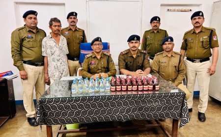 रायगढ़ जीआरपी–आरपीएफ की संयुक्त कार्रवाई, स्टेशन चेकिंग में 64 पाव देशी शराब जब्त, आरोपी गिरफ्तार