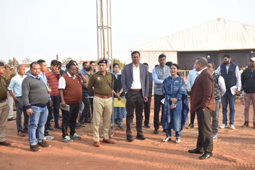बालोद के दुधली में राष्ट्रीय रोवर रेंजर जंबूरी की तैयारियों का संभागायुक्त व आईजी ने लिया जायजा