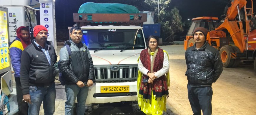 अवैध धान परिवहन पर कार्रवाई, 93 हजार रुपये मूल्य के 30 क्विंटल धान जप्त