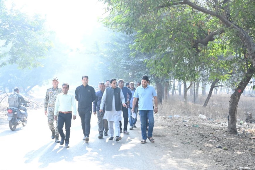 रायपुर पश्चिम को बड़ी सौगात: जरवाय में 9 करोड़ से बनेगा भव्य अमृत उद्यान, विधायक राजेश मूणत ने किया स्थल निरीक्षण