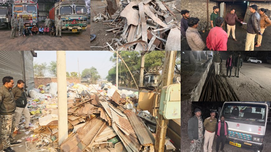 रायगढ़ पुलिस की बड़ी कार्रवाई: 24 ठिकानों पर छापे, 4.90 करोड़ का अवैध कबाड़ जब्त, 17 आरोपी गिरफ्तार