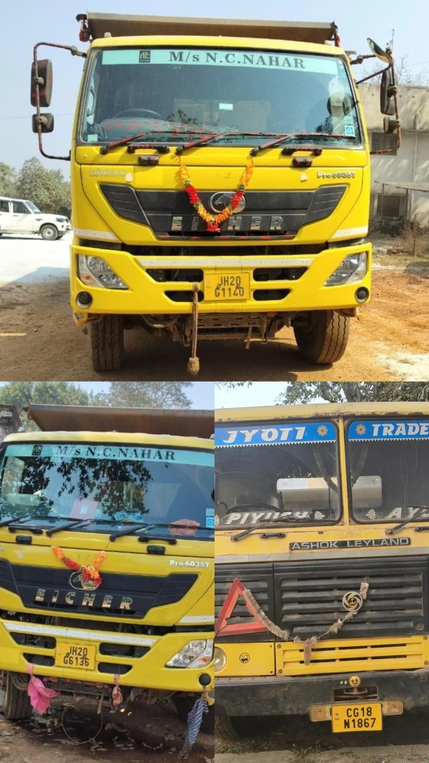 दंतेवाड़ा पुलिस की बड़ी कार्यवाही: अवैध गिट्टी परिवहन करते तीन हाइवा वाहन पकड़े, 80 हजार से अधिक का जुर्माना