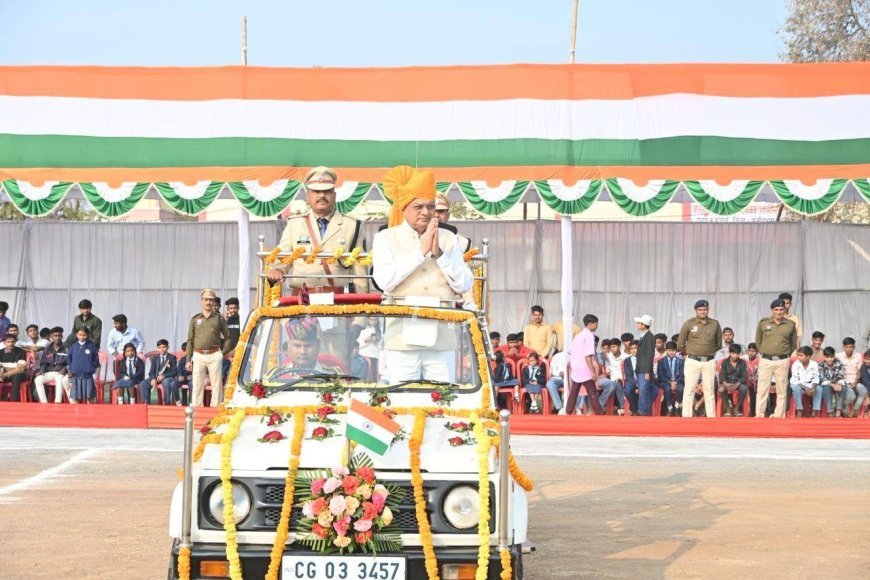 कबीरधाम जिले में उत्साह और उमंग के साथ मनाया गया 77वां गणतंत्र दिवस, मंत्री लखनलाल देवांगन ने फहराया तिरंगा