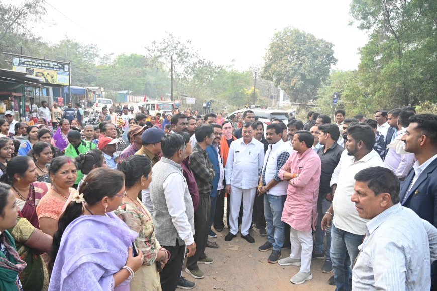 मंत्री लखनलाल देवांगन का ऑन द स्पॉट एक्शन, एचटीपीपी कॉलोनी–रामनगर स्याहीमुड़ी मार्ग तत्काल खुलवाया