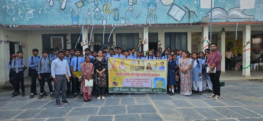 पीएम श्री स्वामी आत्मानंद स्कूल पिपरिया व सहसपुर लोहारा में पायलट प्रोजेक्ट ऑन स्कूल सॉयल हेल्थ कार्यक्रम संपन्न