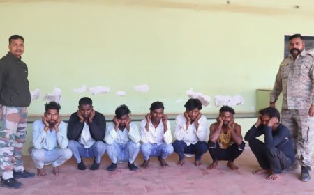 घुघरी रोड पर राहगीरों को परेशान करने वाले 7 बदमाश और 1 नाबालिक हिरासत में, कबीरधाम पुलिस की सख्त कार्रवाई