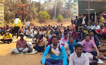 Narayanpur News : आमदई माइंस में मजदूरों की अनिश्चितकालीन हड़ताल, पांच दिन से ठप कामकाज