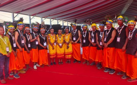 महामहिम राष्ट्रपति के समक्ष “रंग पुरवईया बस्तररिया फोक बैंड” की शानदार प्रस्तुति