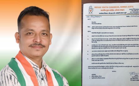 अडानी कोरबा पावर विस्तार परियोजना का विरोध, युवा कांग्रेस नेता पवन विश्वकर्मा ने जनसुनवाई रोकने की मांग उठाई