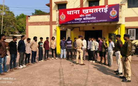 रायपुर नॉर्थ जोन में 60 चाकूबाजों और हिस्ट्रीशीटरों की परेड, थानों में हाजिर कर दी गई कड़ी समझाइश