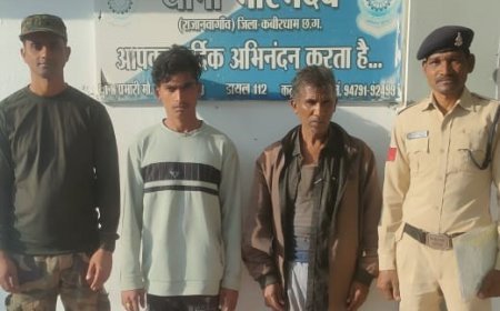 मवेशी तस्करी पर कबीरधाम पुलिस की बड़ी कार्रवाई, 08 भैंस–भैंसी मुक्त, दो आरोपी गिरफ्तार