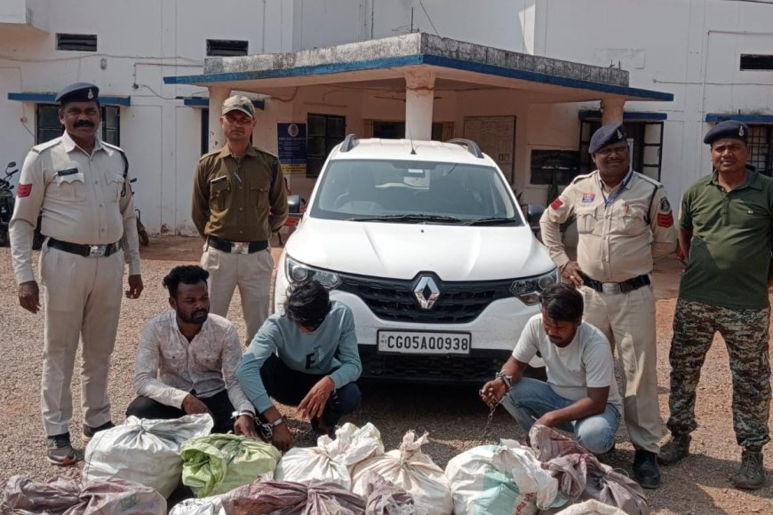 धमतरी पुलिस की बड़ी कार्रवाई: 706 नग अवैध शराब और कार जब्त, तीन तस्कर गिरफ्तार