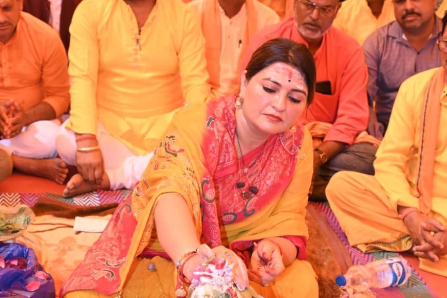 वनांचल ग्राम कामठी में आस्था और जनकल्याण का दिव्य संगम, विधायक भावना बोहरा के साथ 151 शिवलिंग में सामूहिक रुद्राभिषेक