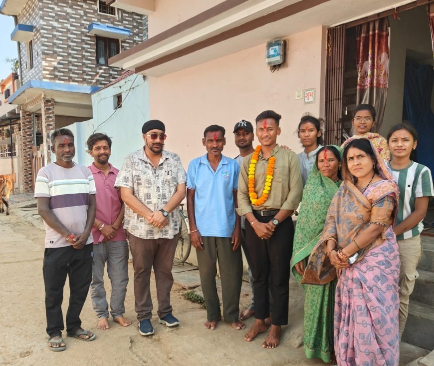 नगरी के गोपी किशन निषाद का CRPF में चयन, नगर में खुशी की लहर