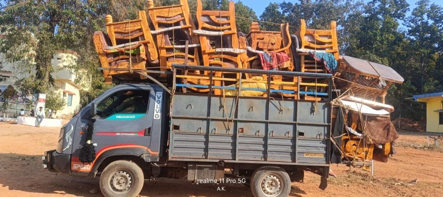 ओवरलोडिंग पर सख्त कार्रवाई: अशोक लीलैंड वाहन पर 20 हजार रुपये का जुर्माना, चंदौरा पुलिस की बड़ी पहल