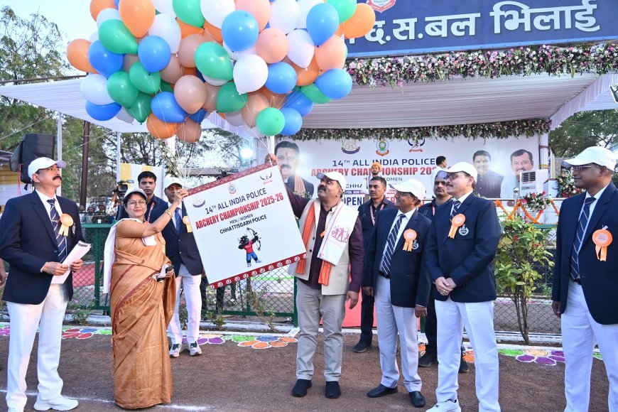 चौदहवीं अखिल भारतीय पुलिस तीरंदाजी प्रतियोगिता 2025-26 का उपमुख्यमंत्री विजय शर्मा ने किया शुभारंभ