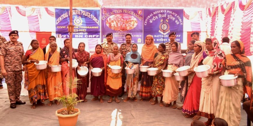गरियाबंद के नक्सल प्रभावित शोभा क्षेत्र में सीआरपीएफ 211 बटालियन का सिविक एक्शन कार्यक्रम, ग्रामीणों को मिला जनकल्याण का लाभ
