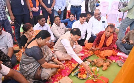 कोरबा में 3.08 करोड़ के विकास कार्यों का भूमिपूजन, स्कूलों में शौचालय और किचन शेड निर्माण की शुरुआत