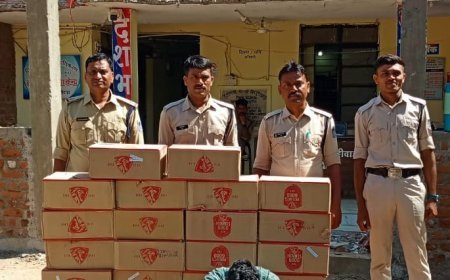 कट्ठीवाड़ा पुलिस की बड़ी कार्रवाई: 26 पेटी माउंट 6000 बीयर जब्त, अवैध शराब के साथ आरोपी गिरफ्तार