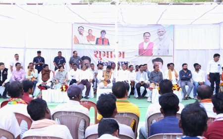 भानपुरी सिविल अस्पताल में हेल्थ एटीएम का शुभारंभ, करंदोला में 36.50 लाख के विकास कार्यों का भूमिपूजन