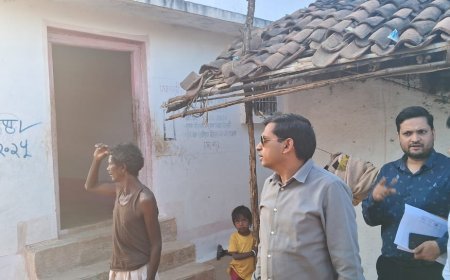वनांचल क्षेत्रों में पीएम जनमन आवास की प्रगति देखने पहुँचे जिला पंचायत सीईओ अभिषेक अग्रवाल, हितग्राहियों से की चर्चा