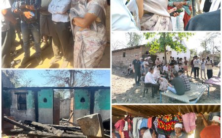 आगजनी पीड़ित परिवार की मदद को आगे आए विधायक सेना महेश पटेल, तत्काल दिलाई आर्थिक सहायता