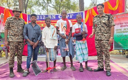 CRPF 212 बटालियन का सराहनीय पहल: मुफ्त चिकित्सा शिविर, रक्तदान शिविर और सिविक एक्शन कार्यक्रम का आयोजन