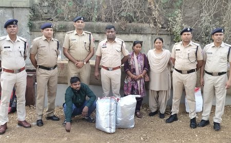 रायपुर में 13 किलो गांजा के साथ अंतर्राज्यीय तस्कर और महिला साथी गिरफ्तार