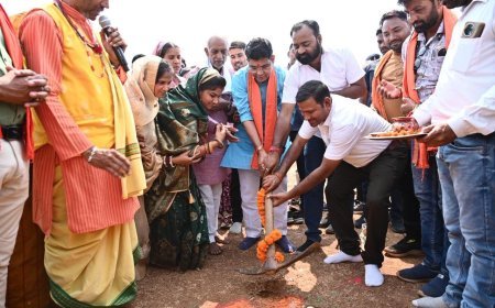 समृद्ध ग्रामीण भारत के लिए मजबूत आधारभूत संरचना जरूरी: मंत्री टंकराम वर्मा, 7.82 करोड़ की सड़क का भूमिपूजन